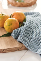 Ib Laursen Handtuch staubig blau gestrickt