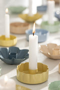 Ib Laursen Kerzenhalter für 2,2 cm Kerze gewellte Kante wheat straw