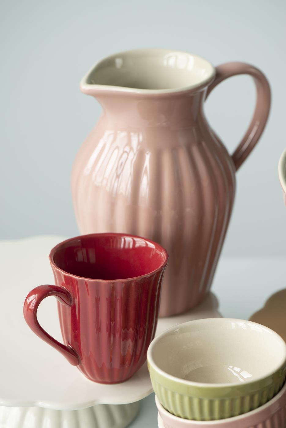 Ib Laursen – Tasse mit Rillen, Mynte Strawberry
