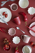 Ib Laursen – Tasse mit Rillen, Mynte Strawberry