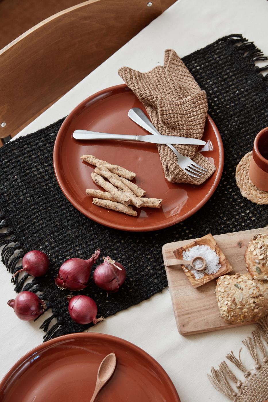 Ib Laursen Spüllappen Mynte braun gestrickt