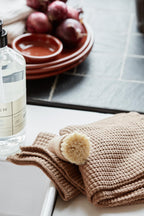 Ib Laursen Handtuch Mynte neu - gestrickt, erdbraun