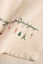 Ib Laursen Geschirrtuch Julius natur mit Weihnachtsgirlande