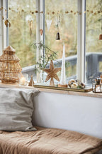 Ib Laursen Weihnachtskerze 1-24 weiß mit Kupferzahlen kegelförmig