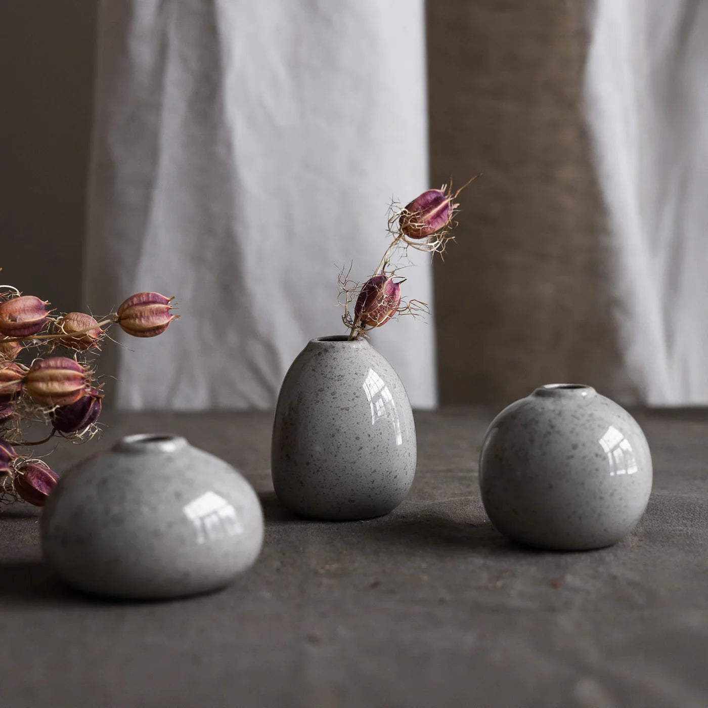 Storefactory Vase Ekstigen niedrig glossy nature