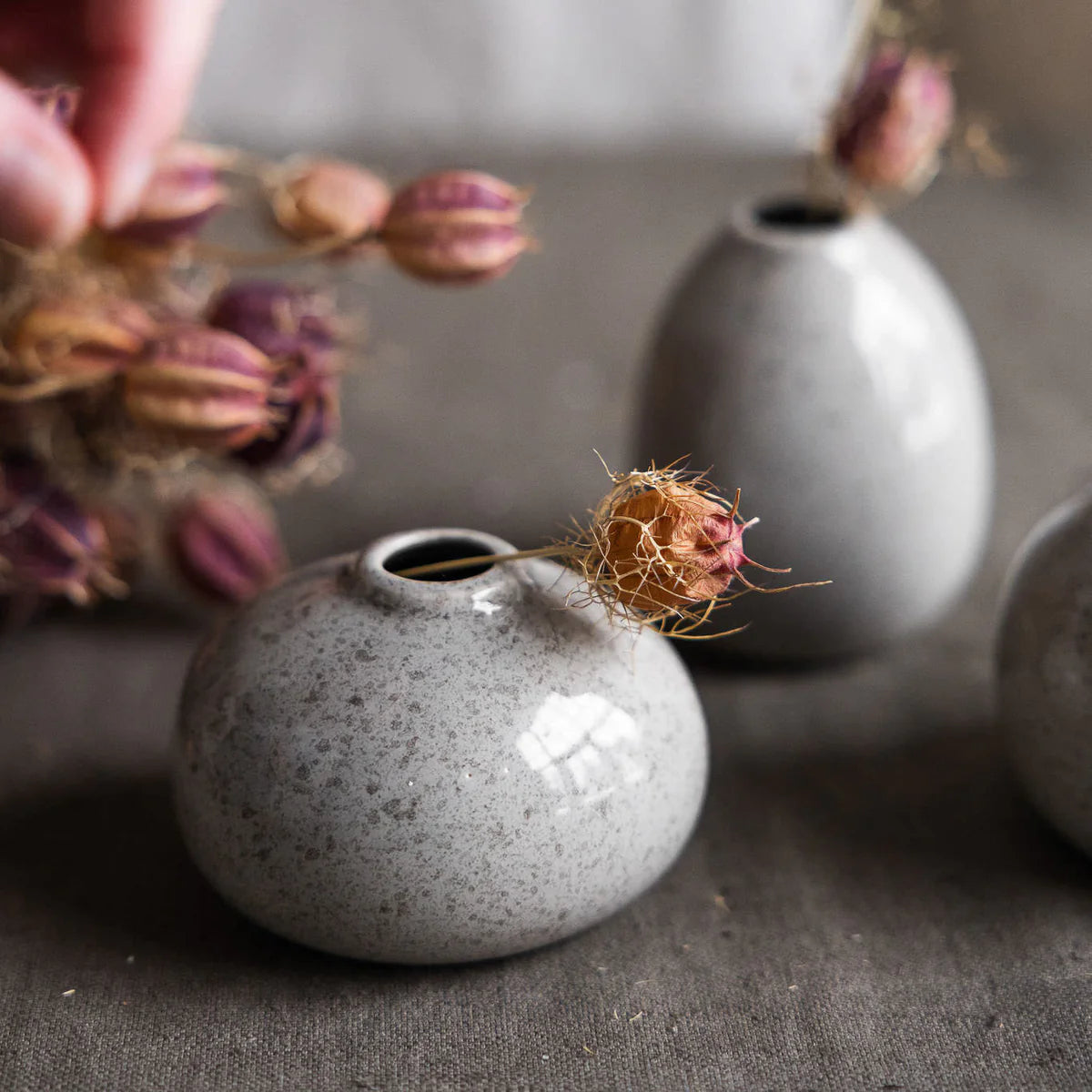 Storefactory Vase Ekstigen niedrig glossy nature