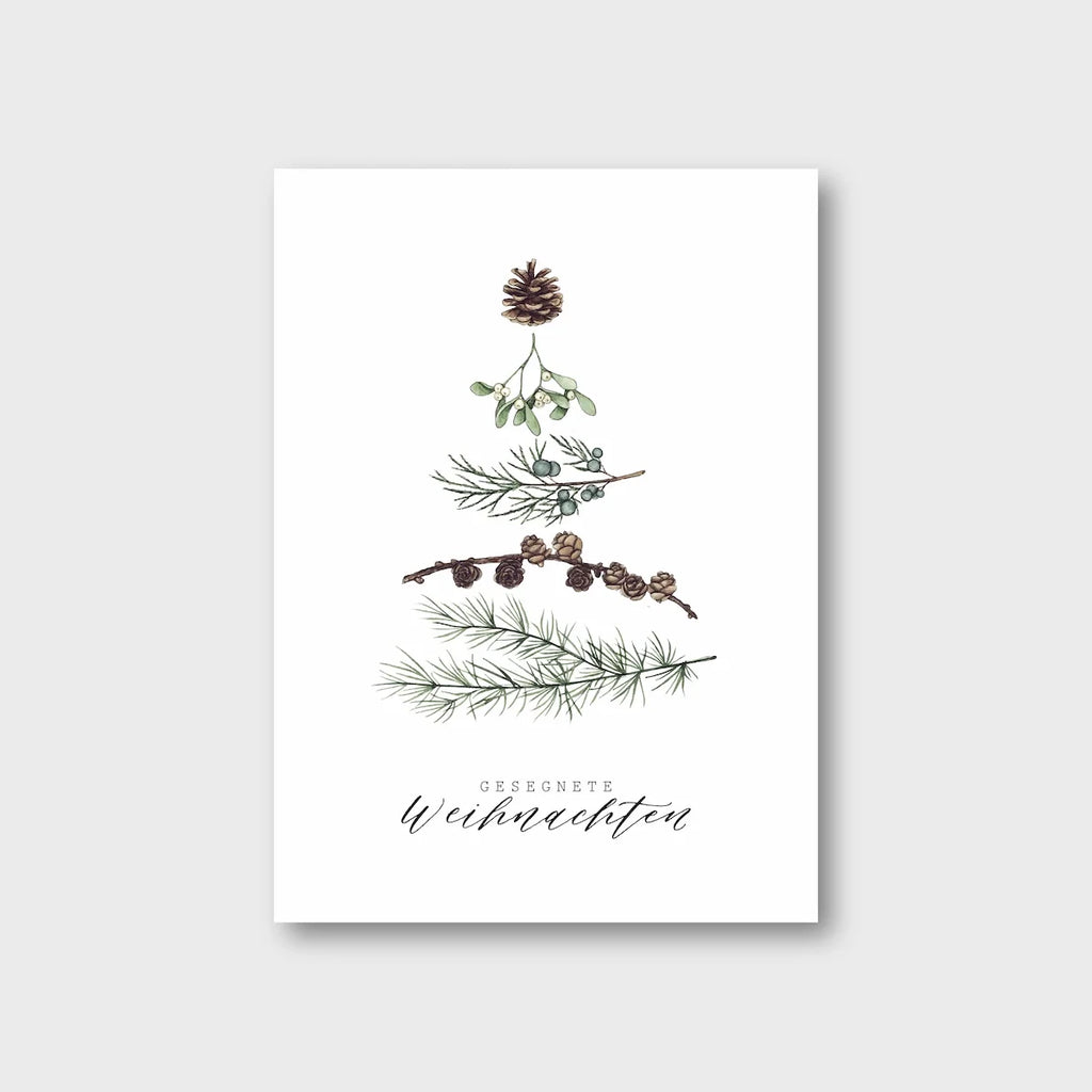Frollein Lücke Postkarte „Wintergrün“