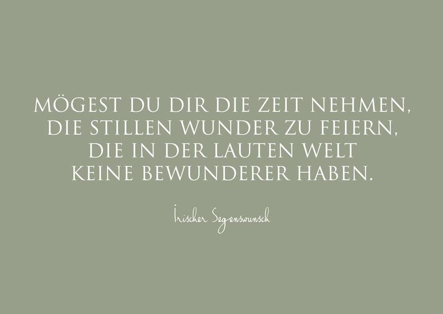 Postkarte "Mögest Du Dir die Zeit nehmen…"