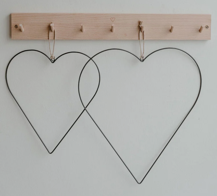 Eulenschnitt Metallkranz Herz im 2er Set