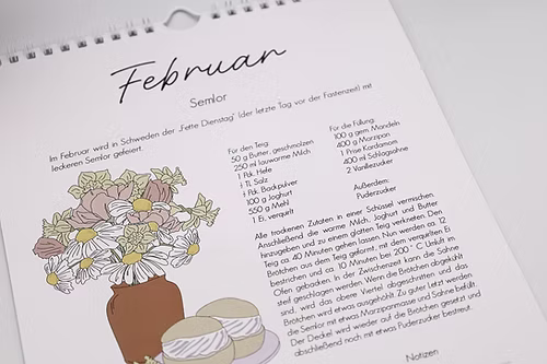 Verblühmeinnicht Jahreskalender - Schwedische Glücksrezepte