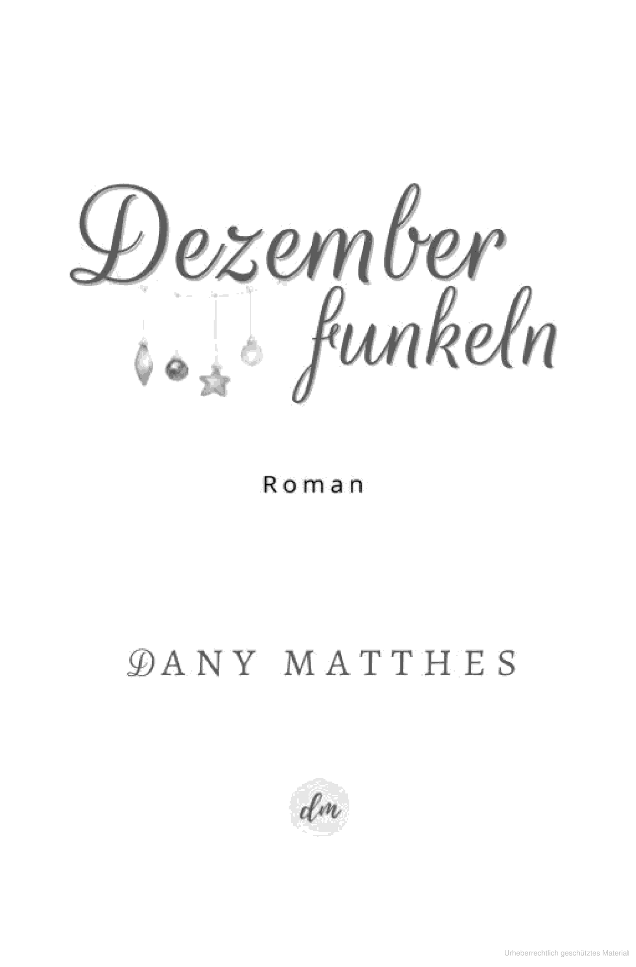 Buch "Dezemberfunkeln" - Dany Matthes