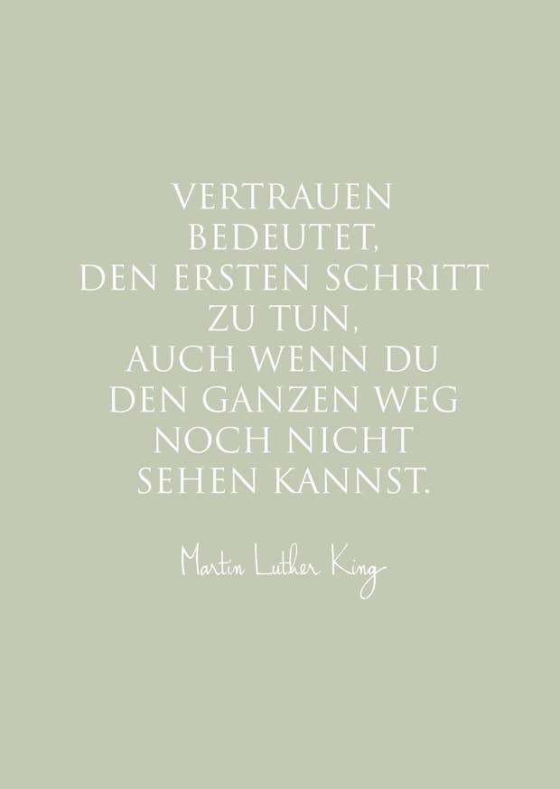 Postkarte "Vertrauen bedeutet…" Martin Luther King