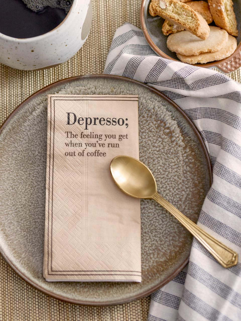 Bloomingville Depresso Servietten, 33 cm x 33 cm (20 Stück)