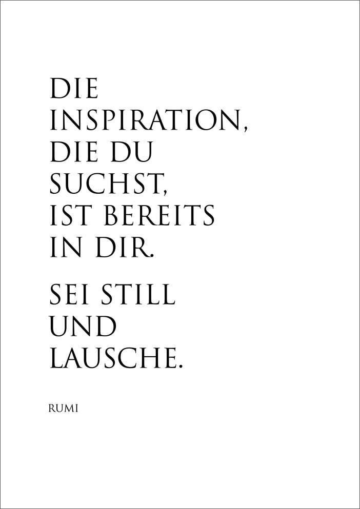 Kunstdruck A3 "Die Inspiration" Rumi