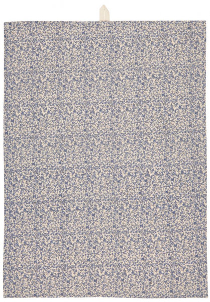 Ib Laursen Geschirrtuch "Leonora" mit blauen Blumenranken