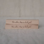 Eulenschnitt Kartenständer 2er Set - 15 cm "Wie schön, dass es dich gibt"