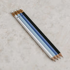 Eulenschnitt Bleistift Set blau 4er Set