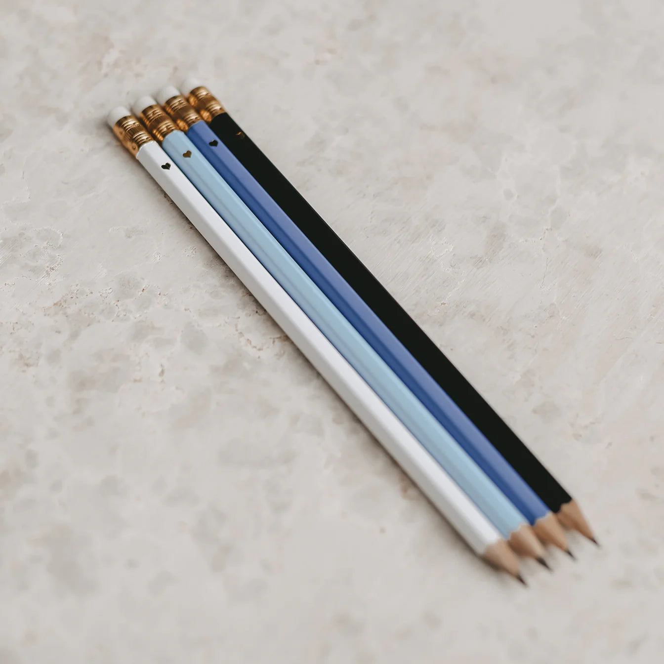 Eulenschnitt Bleistift Set blau 4er Set