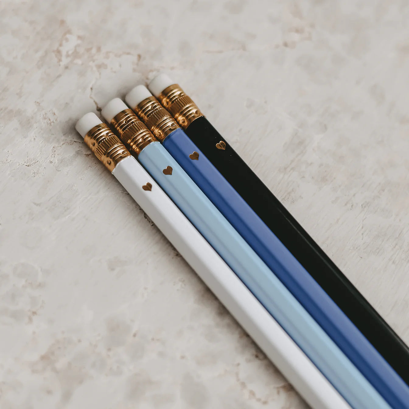 Eulenschnitt Bleistift Set blau 4er Set