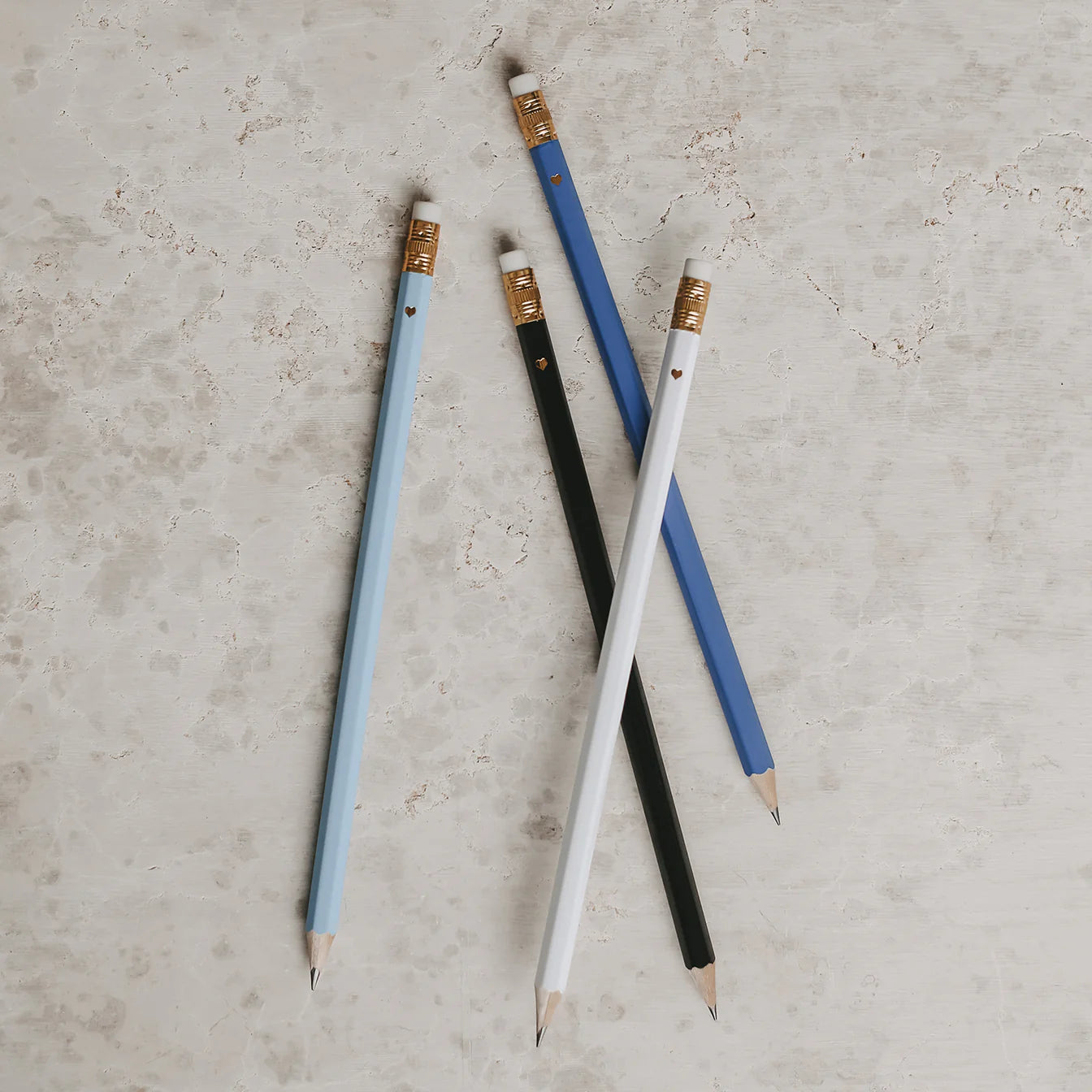 Eulenschnitt Bleistift Set blau 4er Set